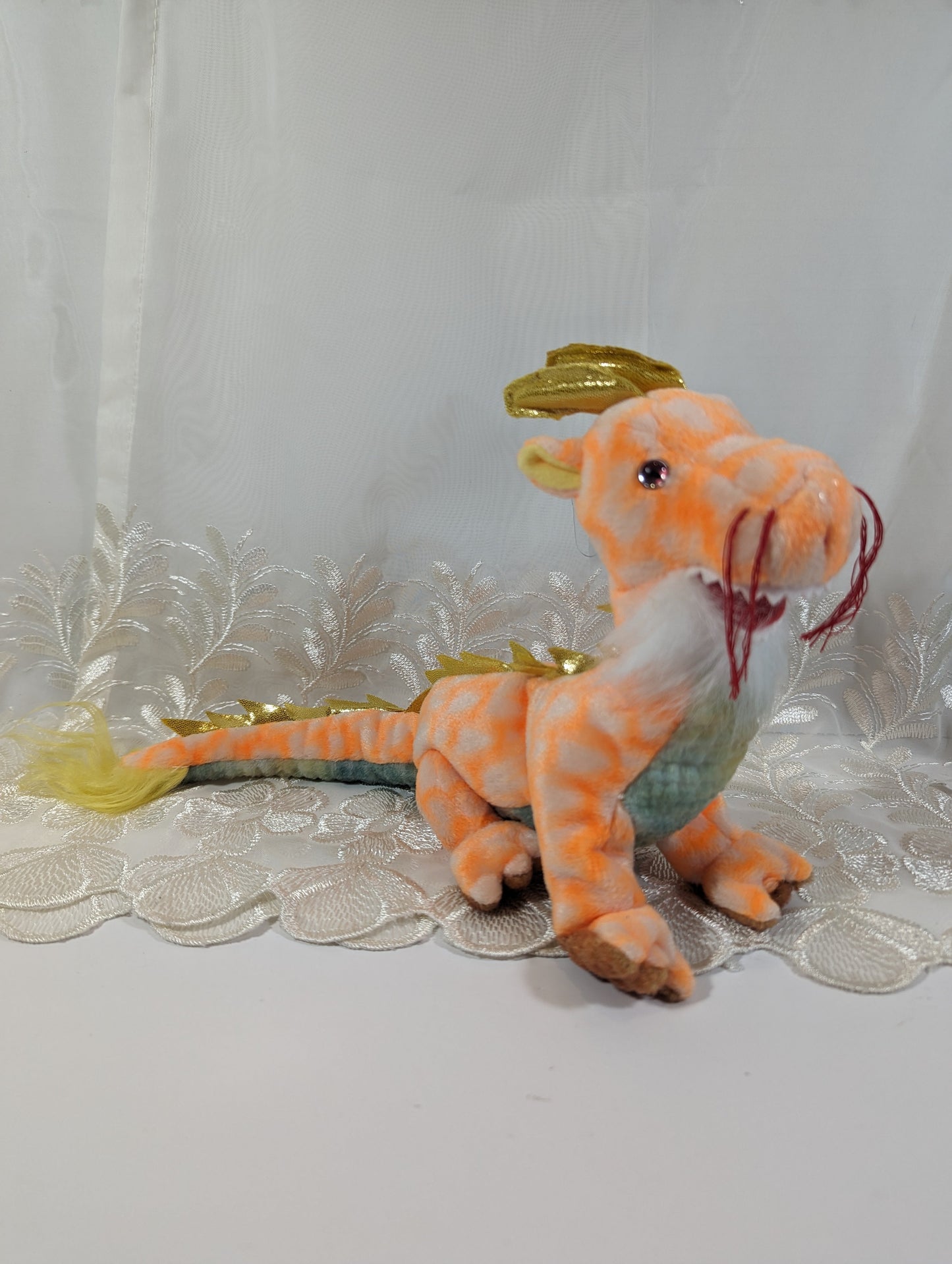 Ty Beanie Baby - Loong The Orange Dragon - Mint *Rare* (Asia - Pacific Exclusive) (12.5in) - Vintage Beanies Canada