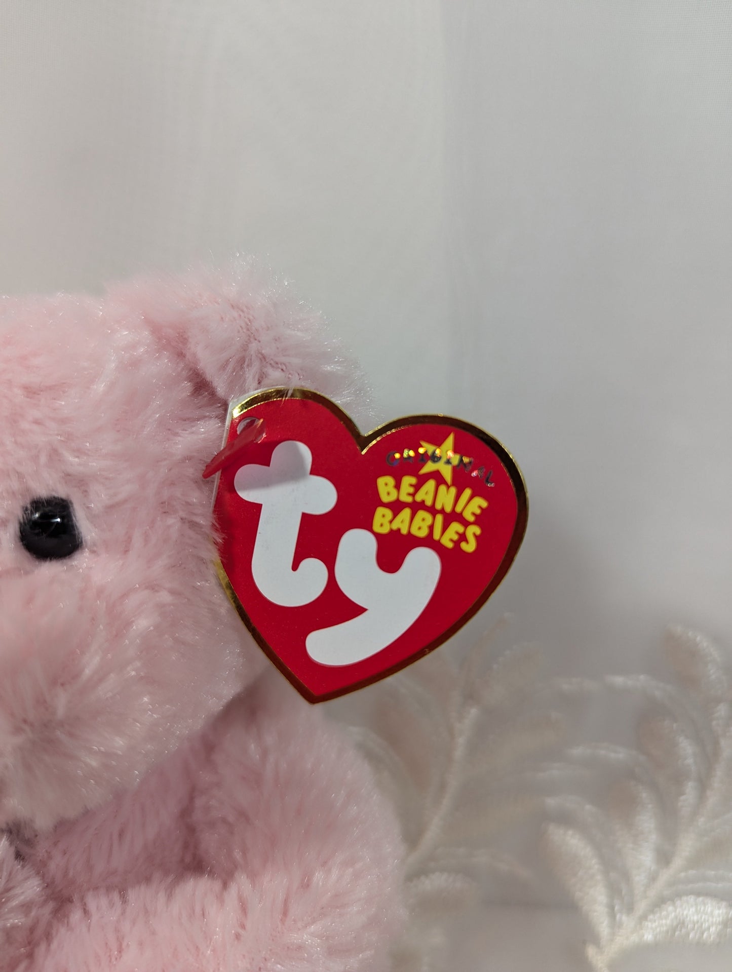 Ty Beanie Baby - Love U Mom The Pink Mother's Day Bear With Flower (8.5 in) - Vintage Beanies Canada