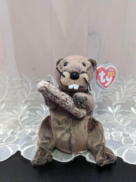 Ty Beanie Baby - Lumberjack The Beaver (6in) - Vintage Beanies Canada