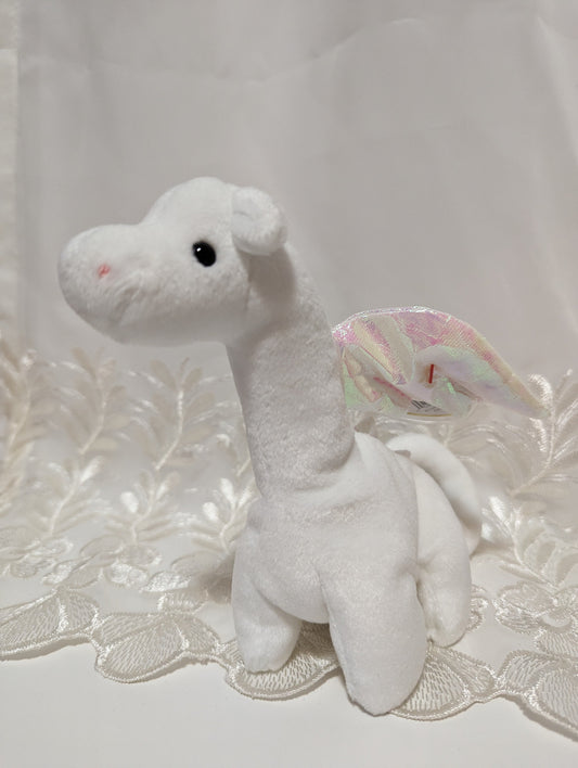 Ty Beanie Baby - Magic The White Dragon (7in) - Vintage Beanies Canada
