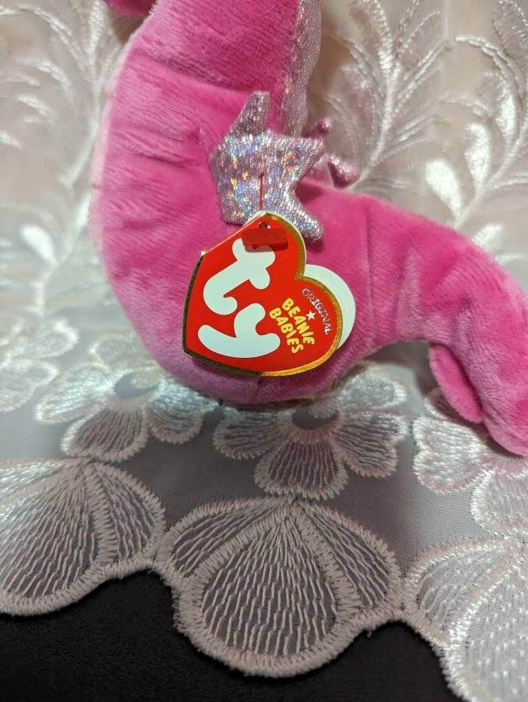 Ty Beanie Baby - Majestic The Pink Seahorse (7in) - Vintage Beanies Canada