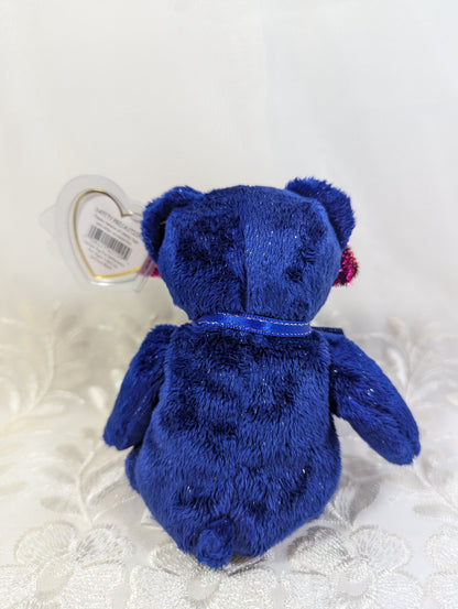 Ty Beanie Baby - Mardi gras the blue bear (6in) - Vintage Beanies Canada