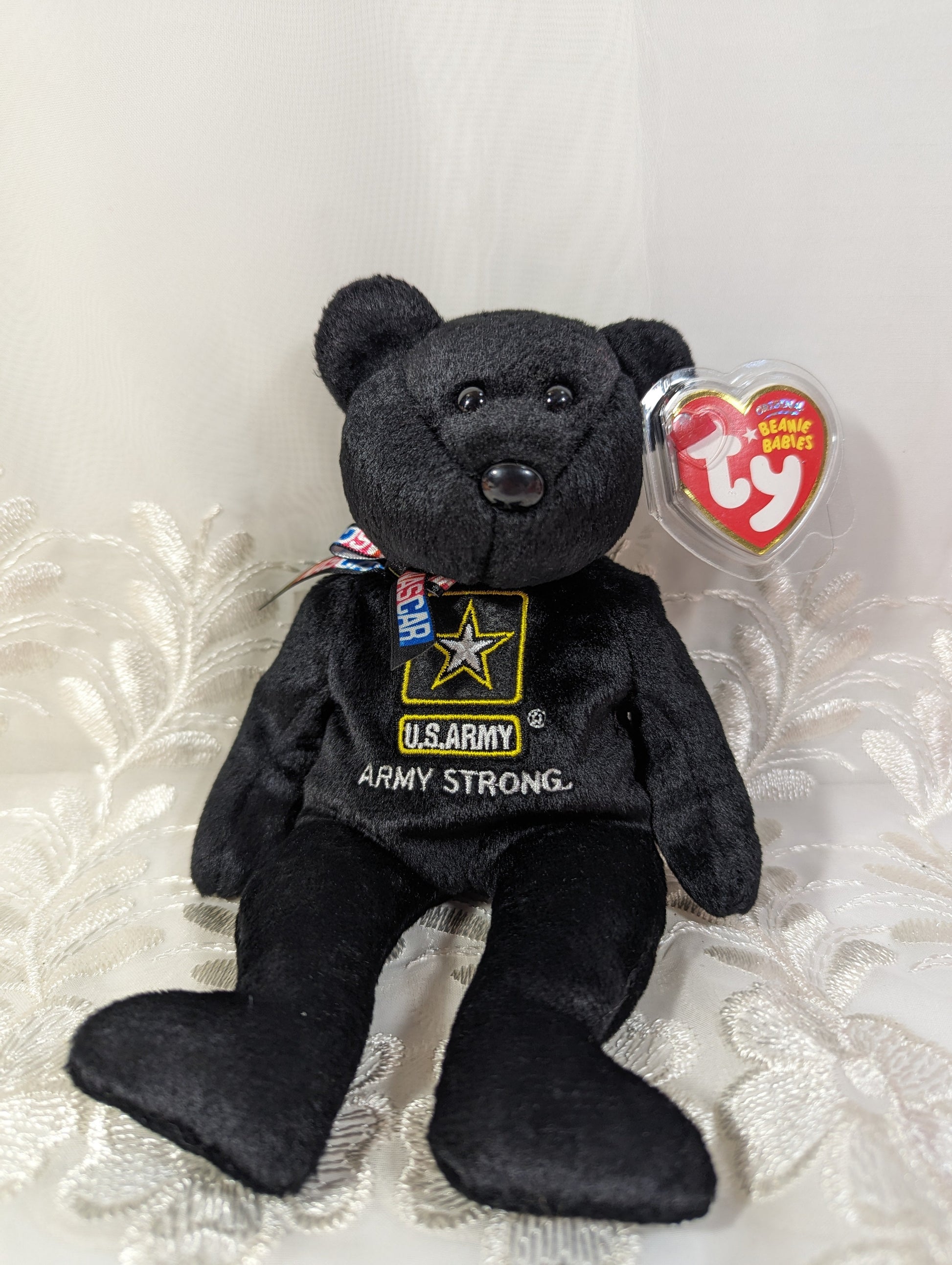 Ty Beanie Baby - Mark Martin #01 the Nascar bear (8.5in) - Vintage Beanies Canada