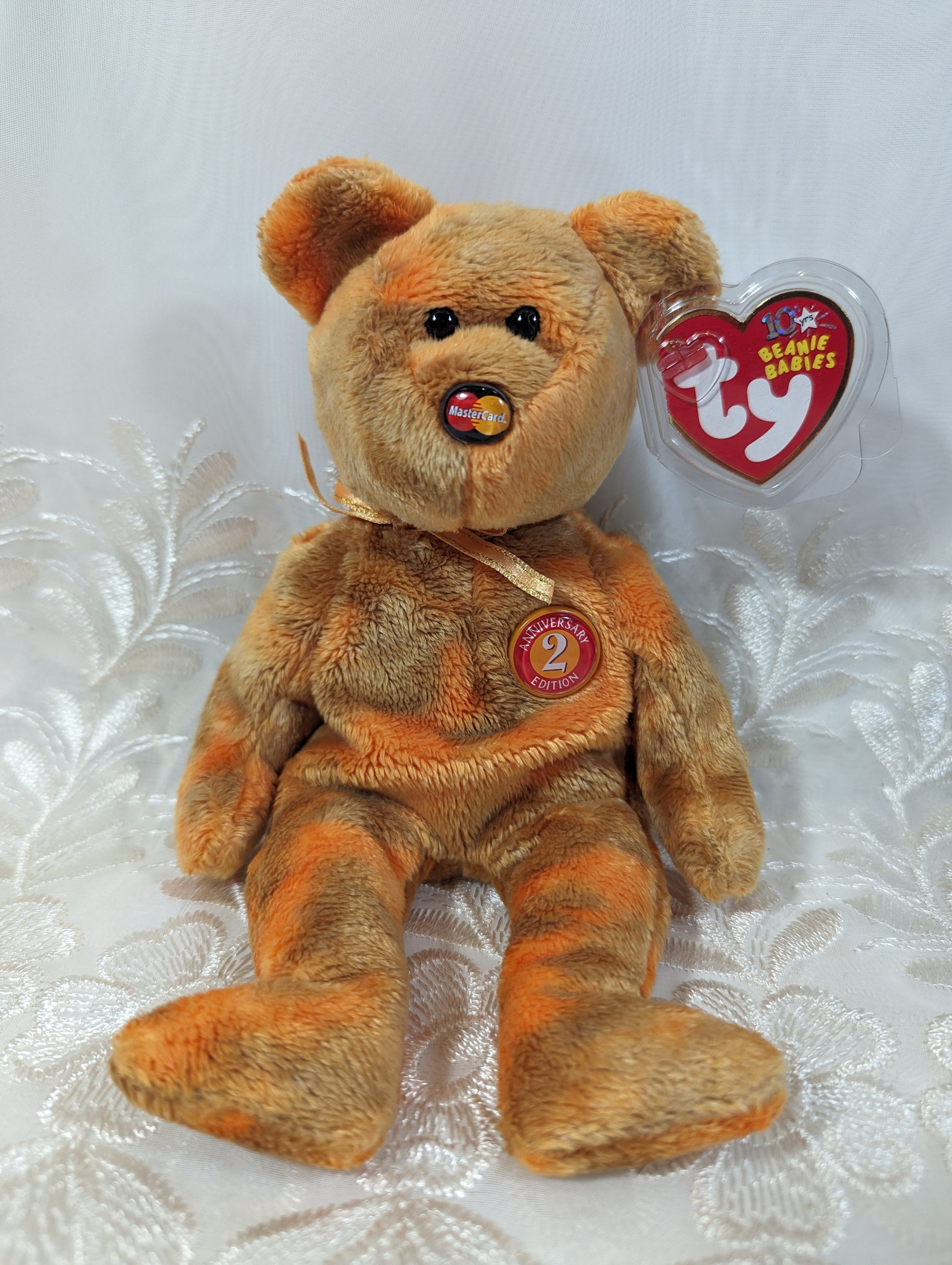 Ty Beanie Baby - M.C. Anniversary Second Edition the Mastercard Bear (8.5in) - Vintage Beanies Canada