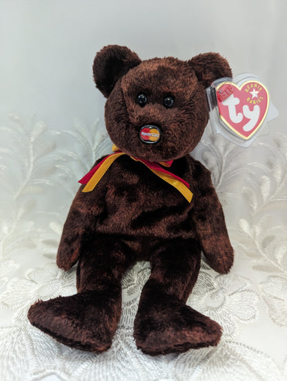 Ty Beanie Baby - M.C. Beanie The Brown MasterCard Bear (8.5in) - Vintage Beanies Canada