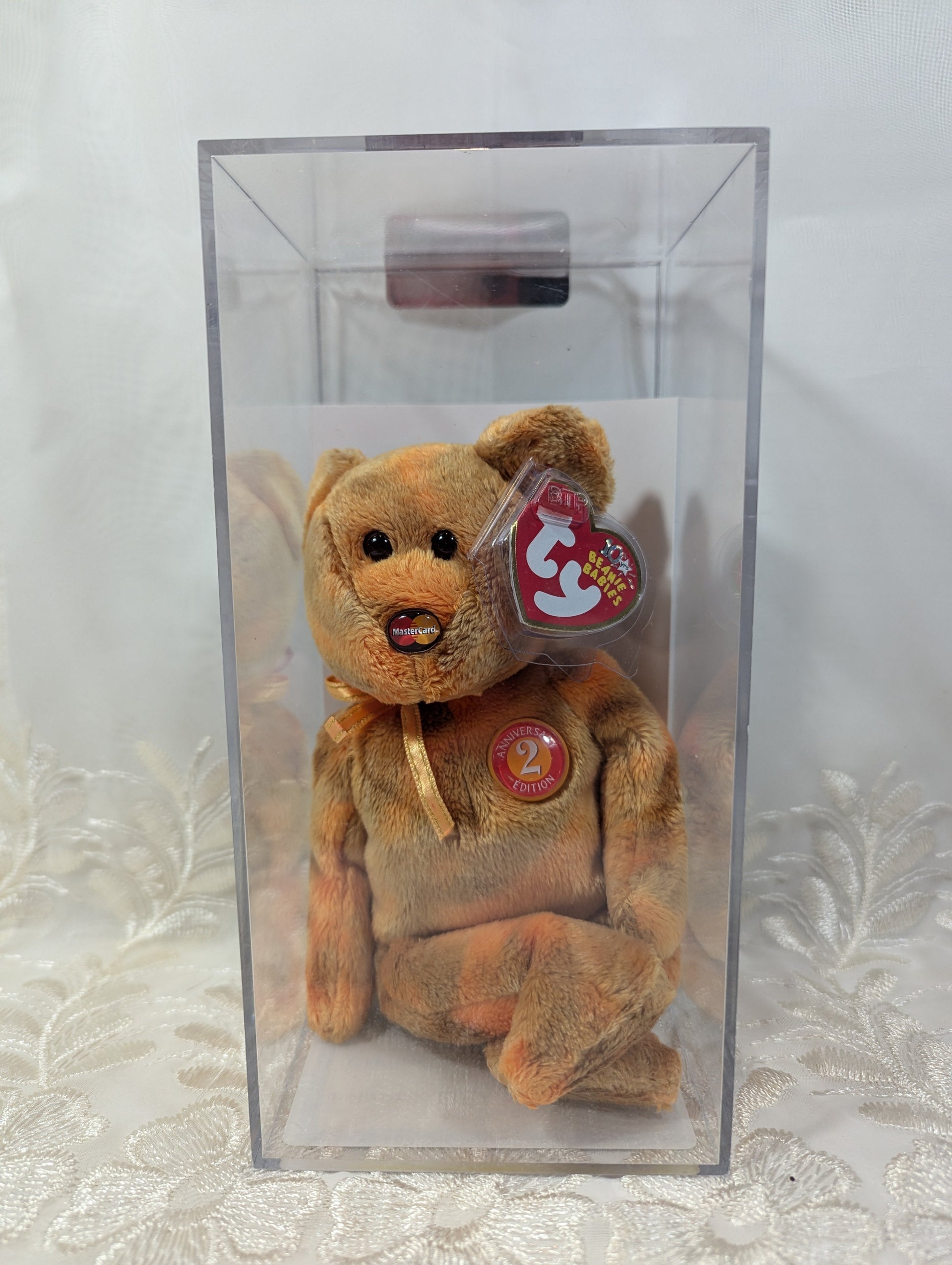 Ty Beanie Baby - MC Mastercard Bear with card, Anniversary Edition #2 (Credit Card Exclusive) (8.5 in) - Vintage Beanies Canada