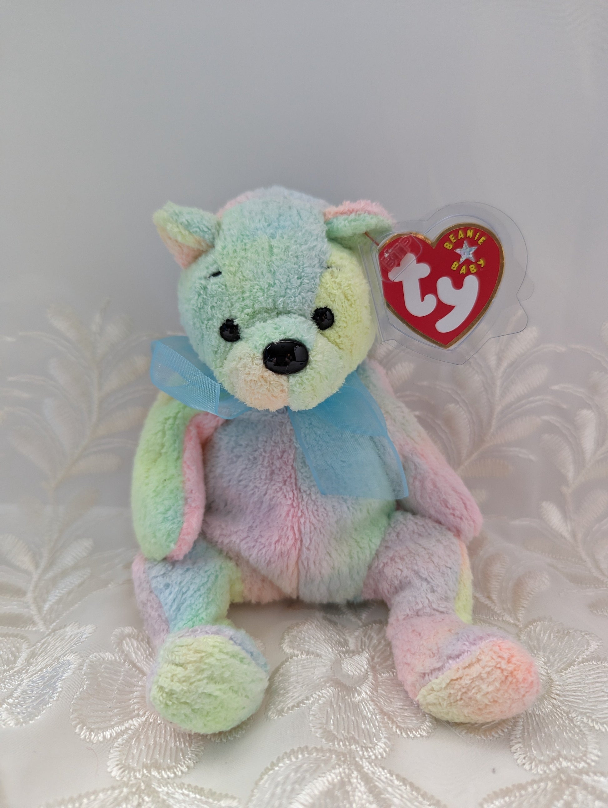 Ty Beanie Baby - Mellow The Colorful Bear (6in) - Vintage Beanies Canada