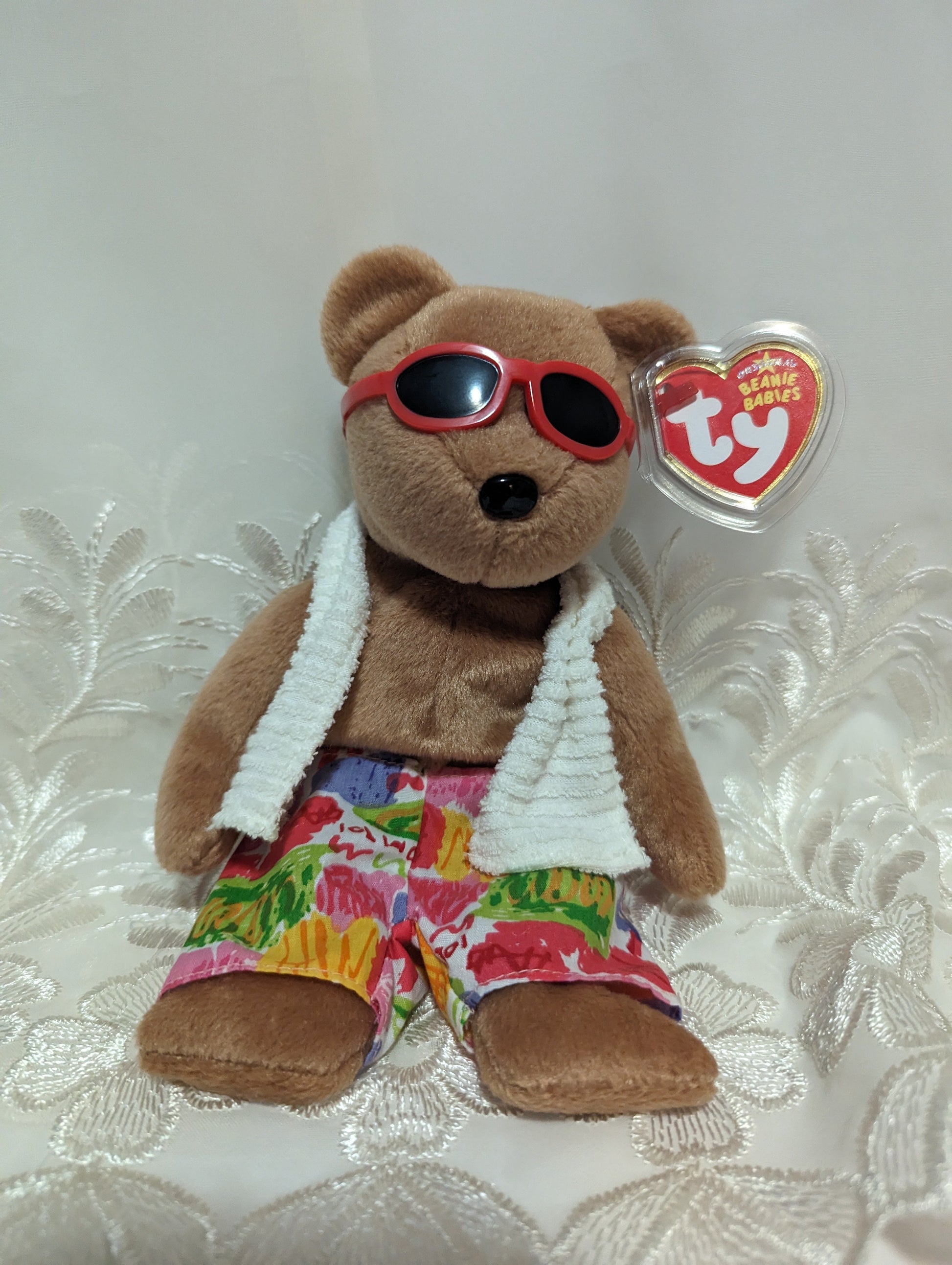 Ty Beanie Baby - Miami The Beach Bear (8.5in) - Vintage Beanies Canada