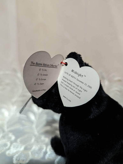 Ty Beanie Baby - Midnight The Black Panther (7in) - Vintage Beanies Canada