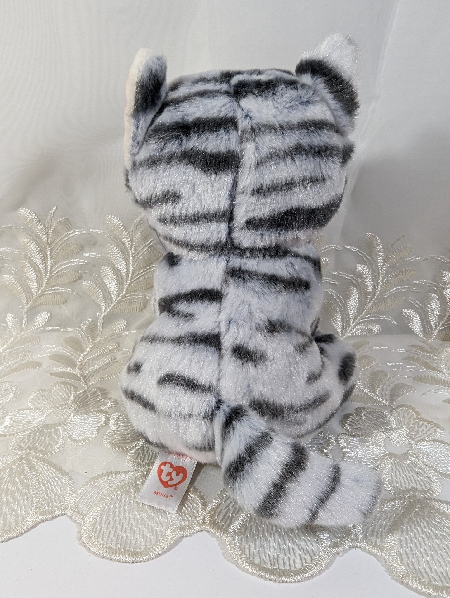 Ty Beanie Baby - Millie The Gray Tabby Cat (6in) - Vintage Beanies Canada