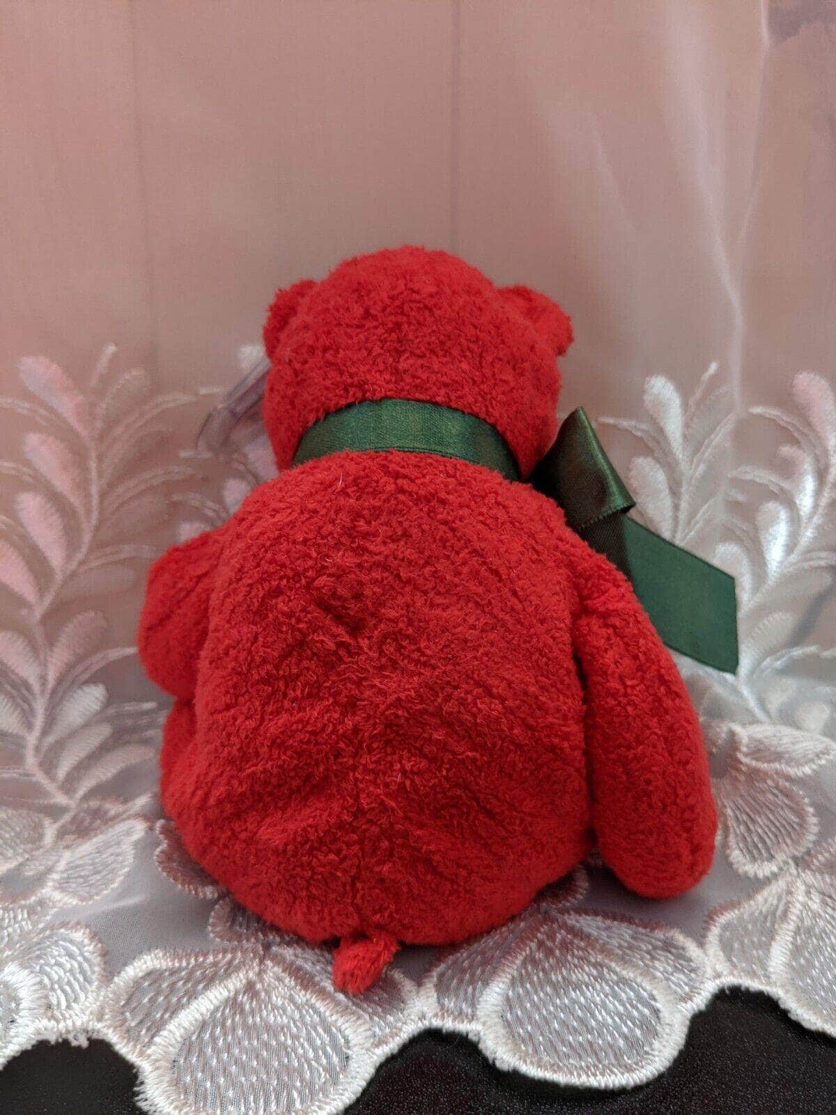 Ty Beanie Baby - Mistletoe The Red Christmas Bear (7in) - Vintage Beanies Canada