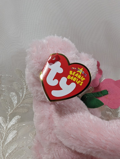 Ty Beanie Baby - Mom 2006 The Pink Mother's Day Bear Holding Flowers (8.5 in) - Vintage Beanies Canada