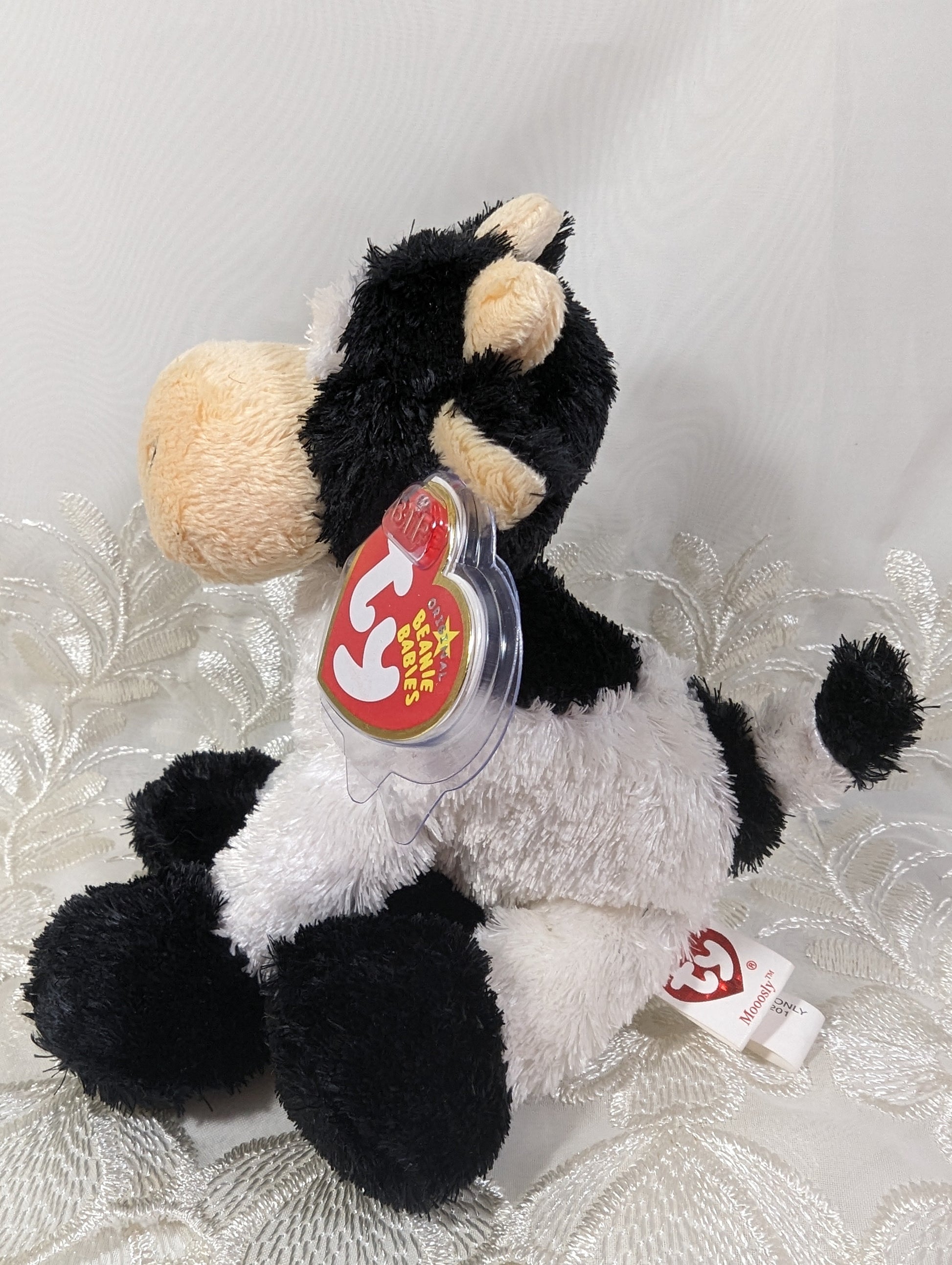 Ty Beanie Baby - Mooosly The Cow (7 in) - Vintage Beanies Canada