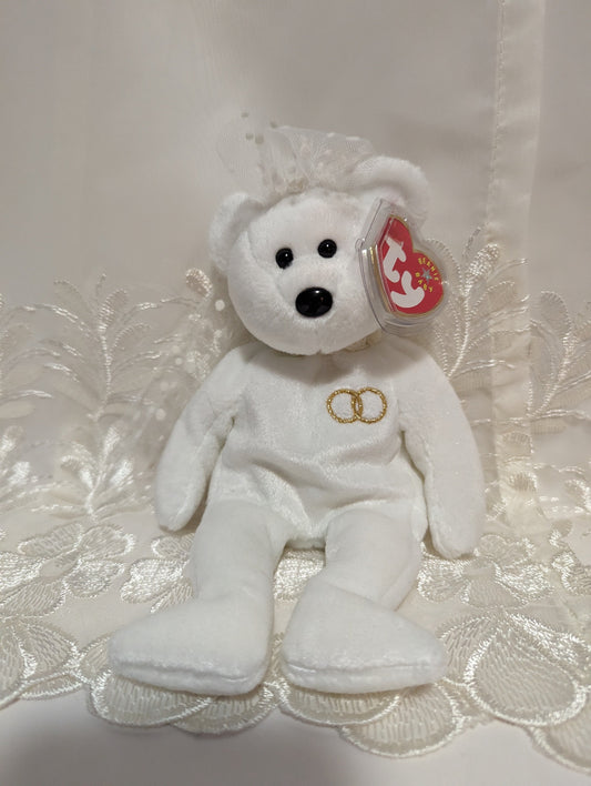 Ty Beanie Baby - Mrs. The Bride Bear (8.5in) - Vintage Beanies Canada