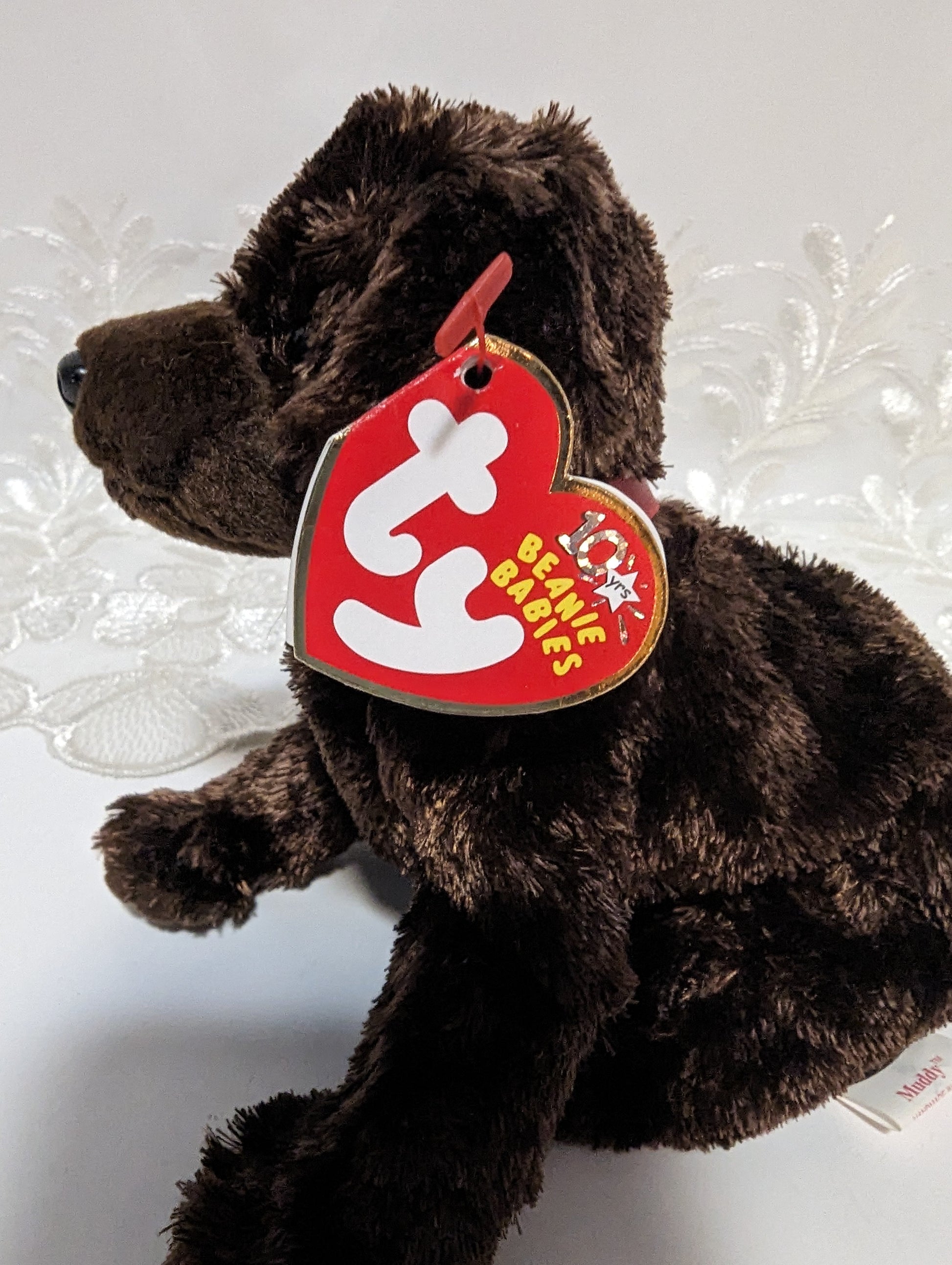 Ty Beanie Baby - Muddy The Brown Dog (6in) - Vintage Beanies Canada