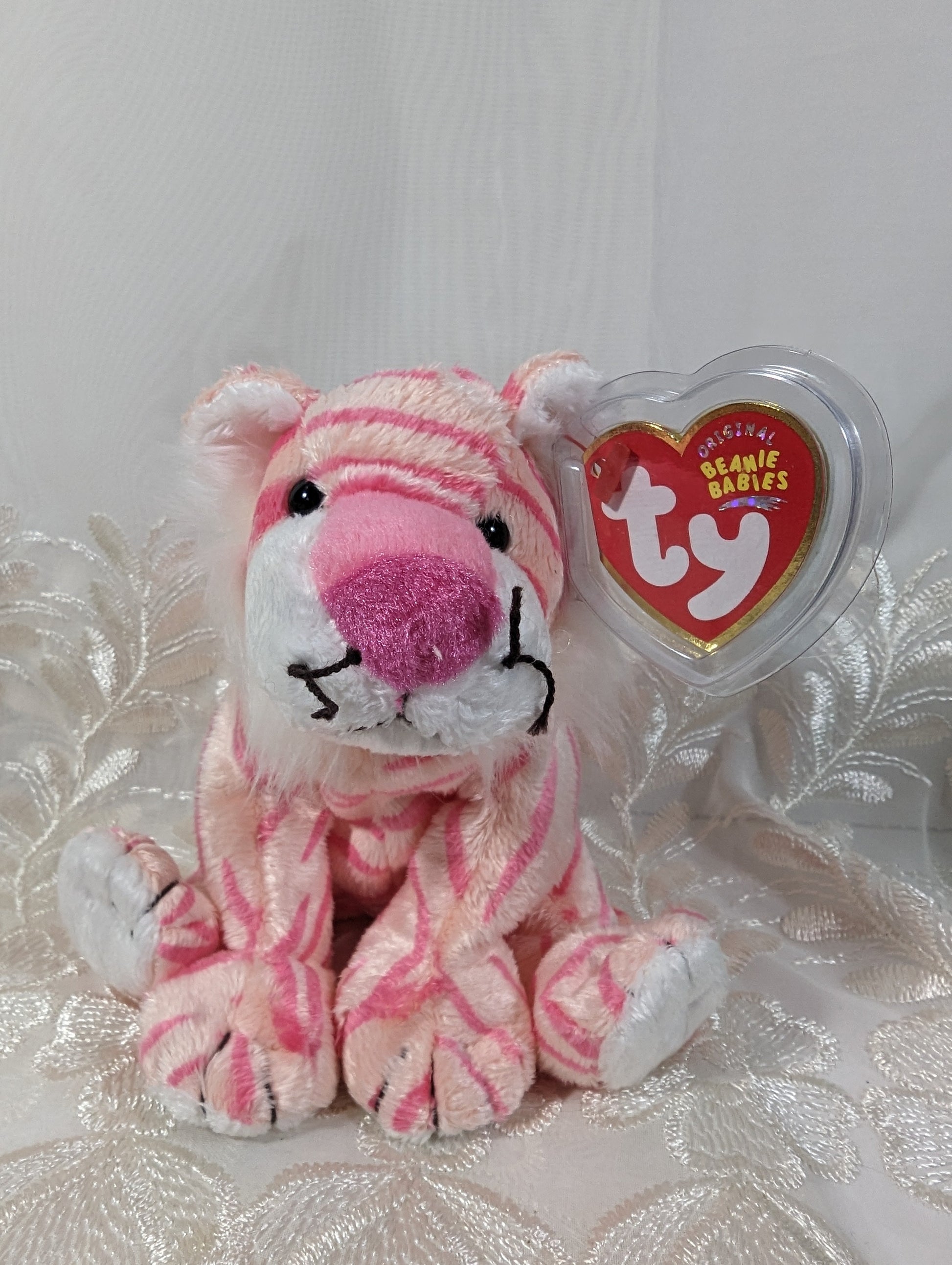 Ty Beanie Baby - Mystique The Pink Tiger (6in) - Vintage Beanies Canada