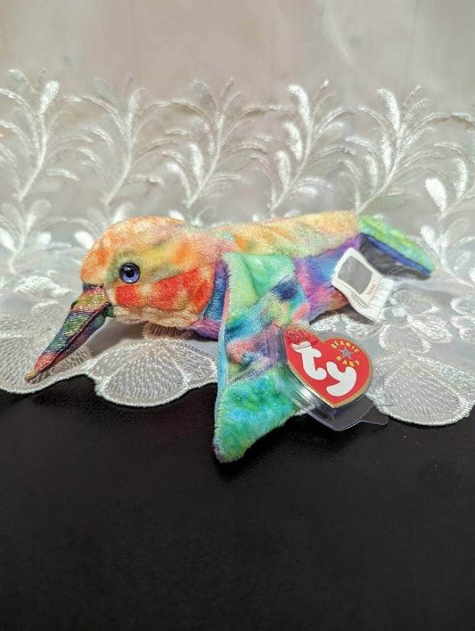 Ty Beanie Baby - Nectar The Multi-colored Hummingbird (8.5in) - Vintage Beanies Canada