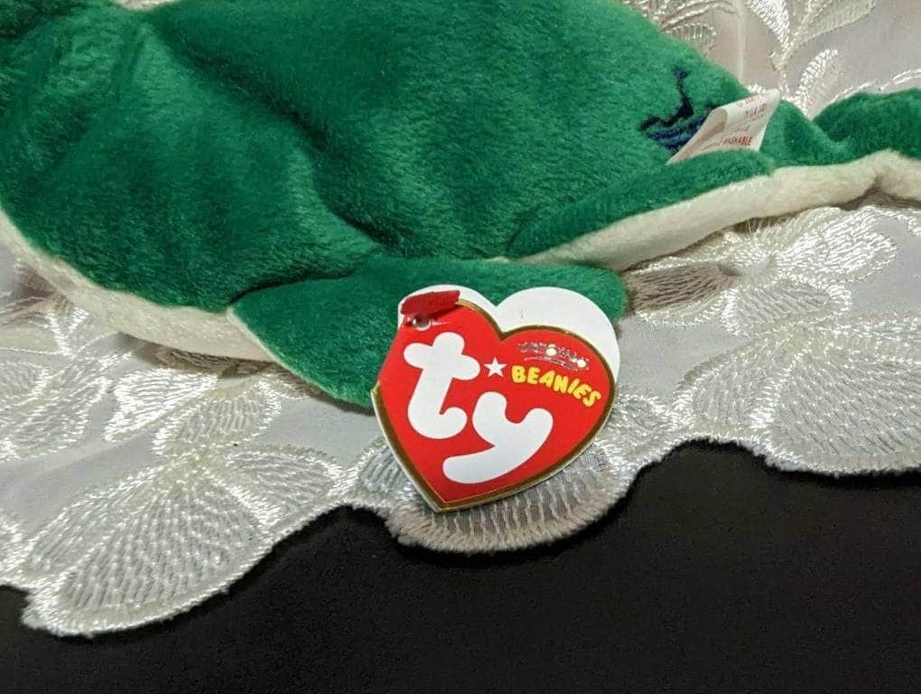 Ty Beanie Baby - Ness-e The Loch Ness Monster With Emblem - UK Exclusive *Rare* (10in) - Vintage Beanies Canada