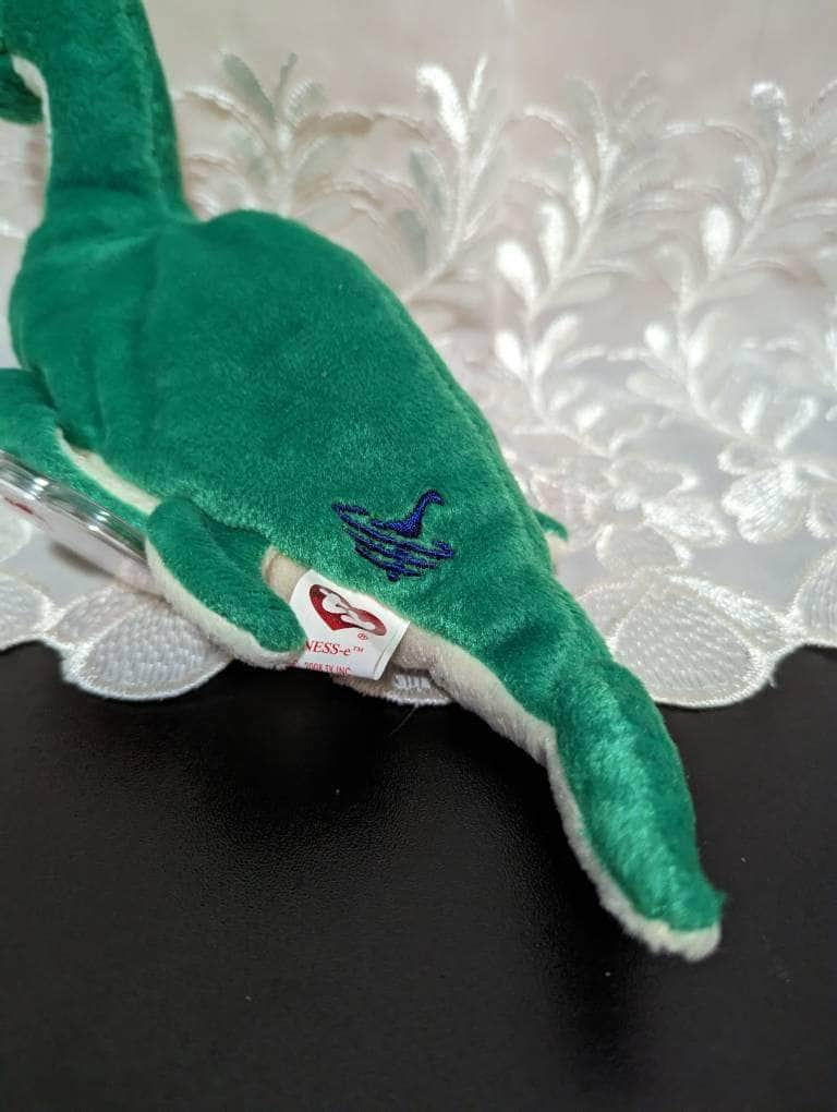 Ty Beanie Baby - Ness-e The Loch Ness Monster With Emblem - UK Exclusive *Rare* (10in) - Vintage Beanies Canada