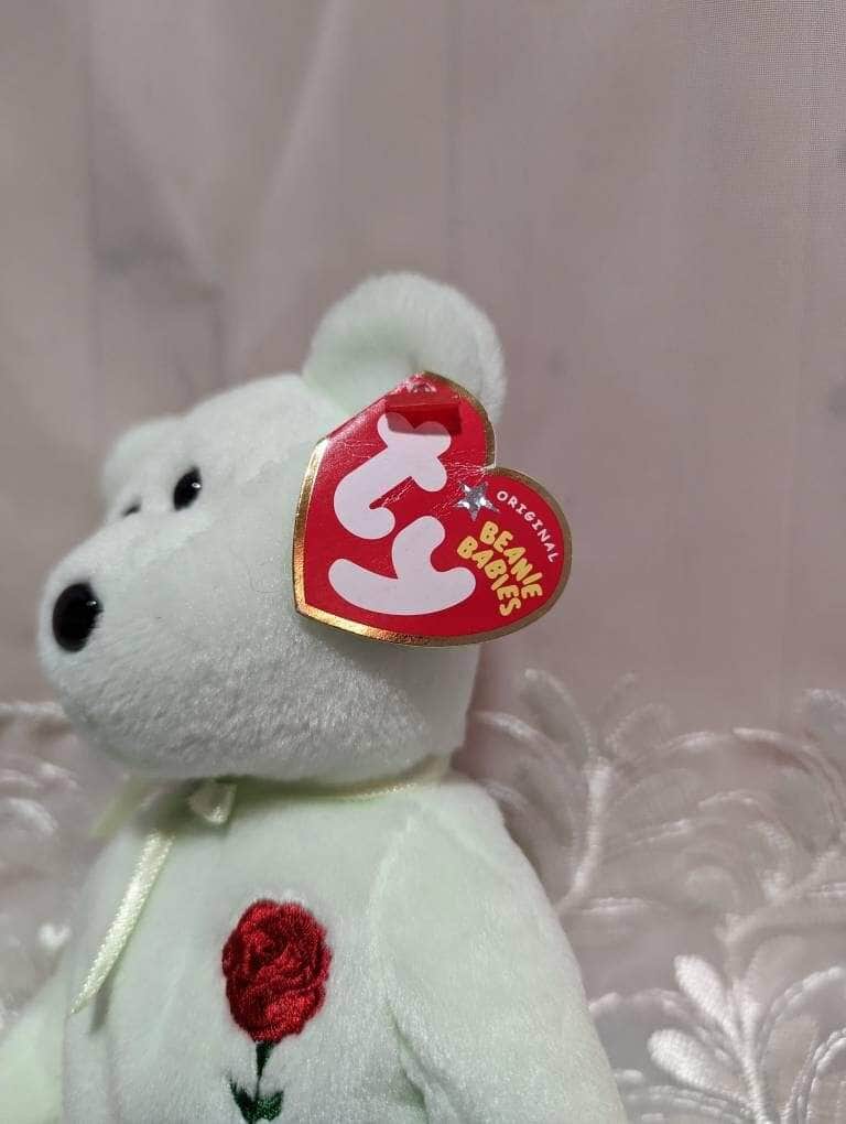 Ty Beanie Baby - New York Rose The Bear (8.5in) Non-mint Hang Tag - Vintage Beanies Canada