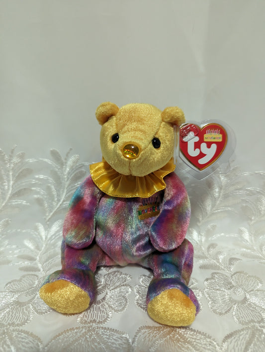 Ty Beanie Baby - November Birthday Clown Bear (6in) - Vintage Beanies Canada