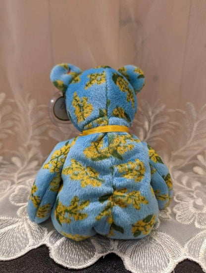 Ty Beanie Baby - Ocker The Bear Asia-Pacific Exclusive Floral Pattern Teddy (8.5in) - Vintage Beanies Canada