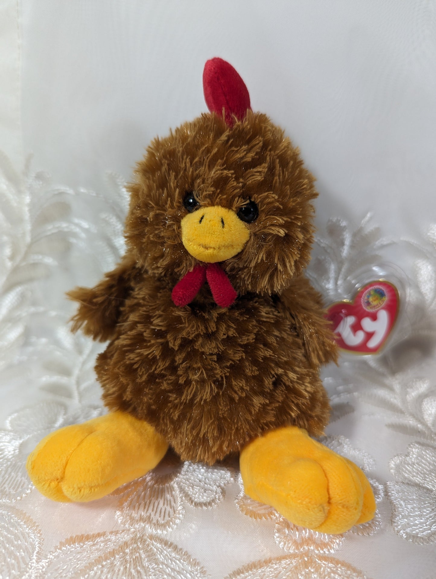 Ty Beanie Baby of the Month - Clucky the Chicken (6in) August 2006 - Vintage Beanies Canada