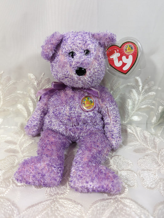 Ty Beanie Baby of the Month - Dabbles The Purple Bear (8.5in) May 2006 - Vintage Beanies Canada