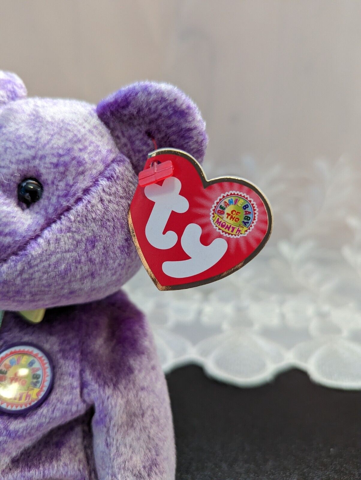 Ty Beanie Baby Of The Month - Dreamer The Purple Bear (7in) March 2003 - Vintage Beanies Canada