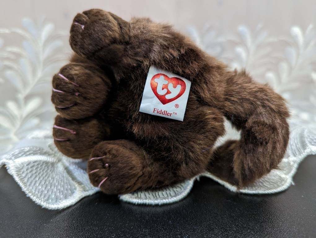 Ty Beanie Baby Of The Month - Fiddler The Brown Cat - January 2005 (6in) - Vintage Beanies Canada