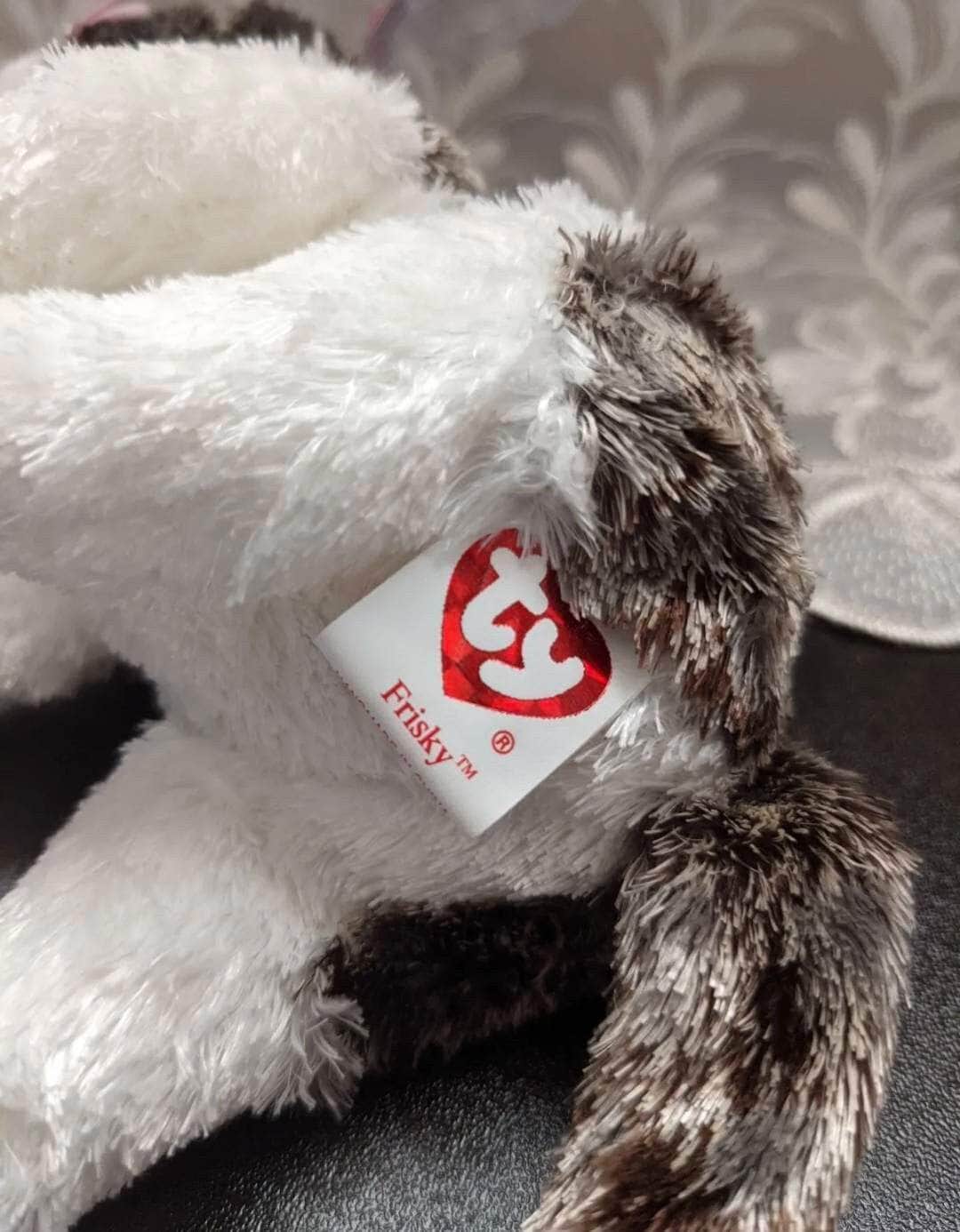 Ty Beanie Baby Of The Month for September - Frisky The Gray And White Cat (6in) - Vintage Beanies Canada