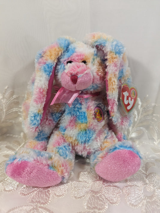 Ty Beanie Baby of the Month - Fritters The Colourful Bunny Rabbit (7.5in) March 2005 - Vintage Beanies Canada