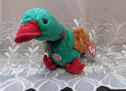 Ty Beanie Baby of the Month - Greetings the Holiday Goose - December 2004 (6.5in) - Vintage Beanies Canada