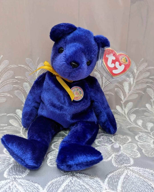 Ty Beanie Baby Of The Month - Sapphire The Bear - May 2004 (8.5in) - Vintage Beanies Canada