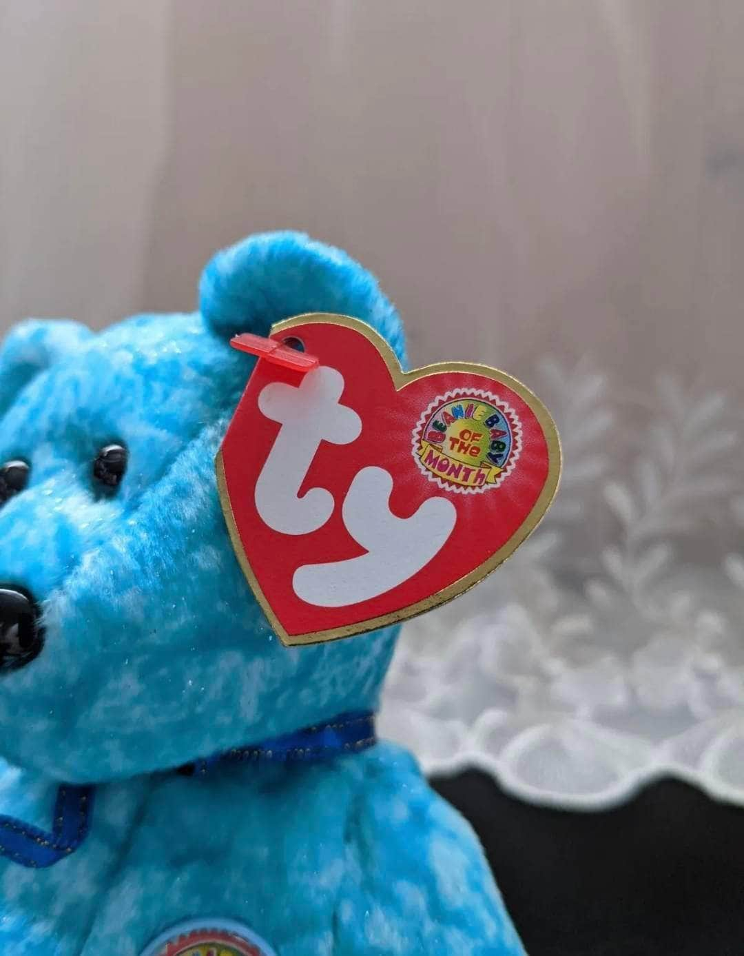 Ty Beanie Baby Of The Month - Sparkles The Blue Bear - January 2003 (8.5in) - Vintage Beanies Canada