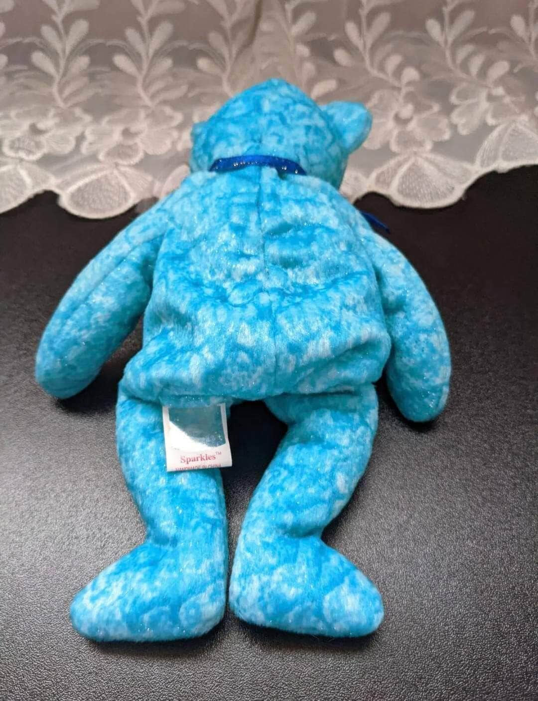 Ty Beanie Baby Of The Month - Sparkles The Blue Bear - January 2003 (8.5in) - Vintage Beanies Canada