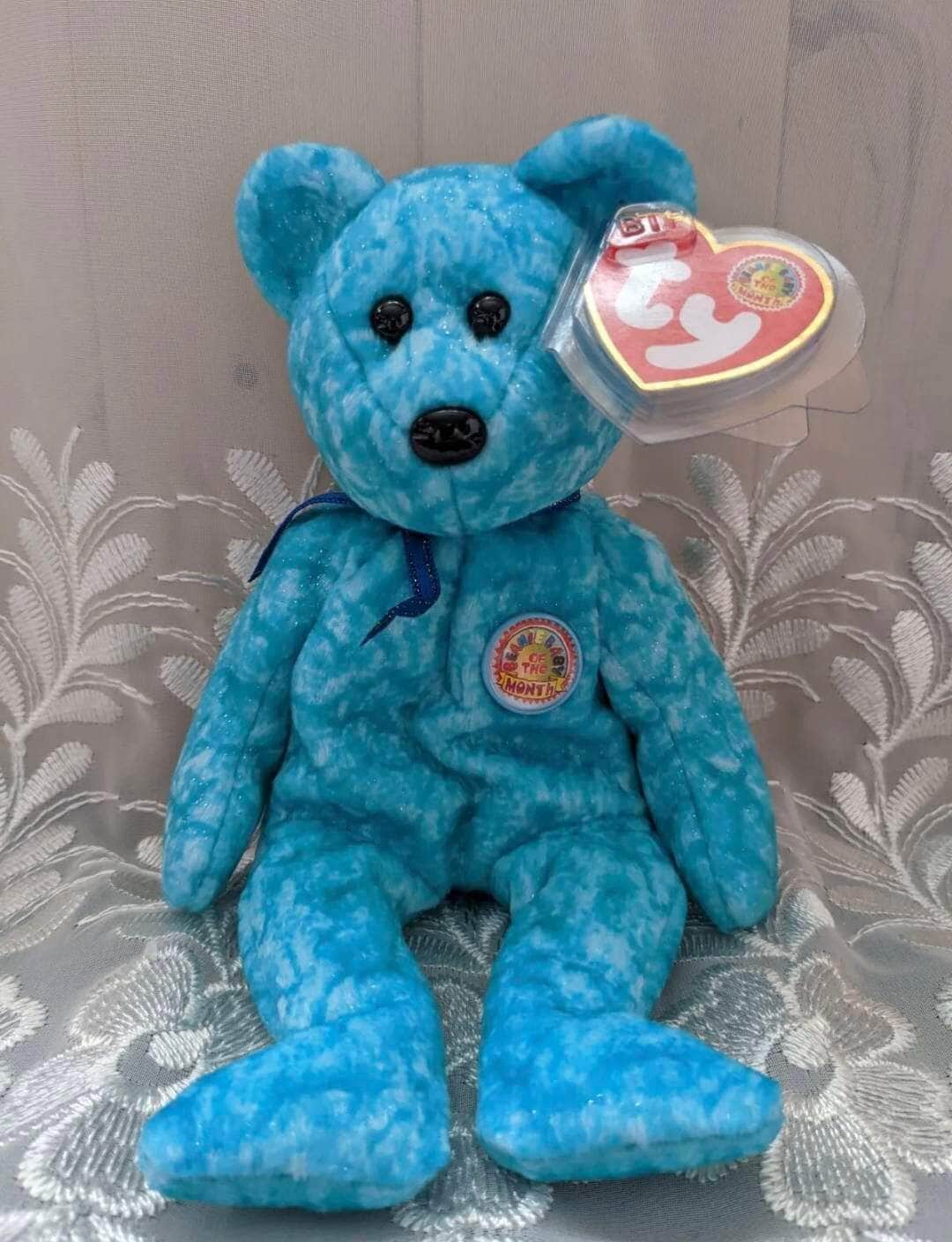 Ty Beanie Baby Of The Month - Sparkles The Blue Bear - January 2003 (8.5in) - Vintage Beanies Canada
