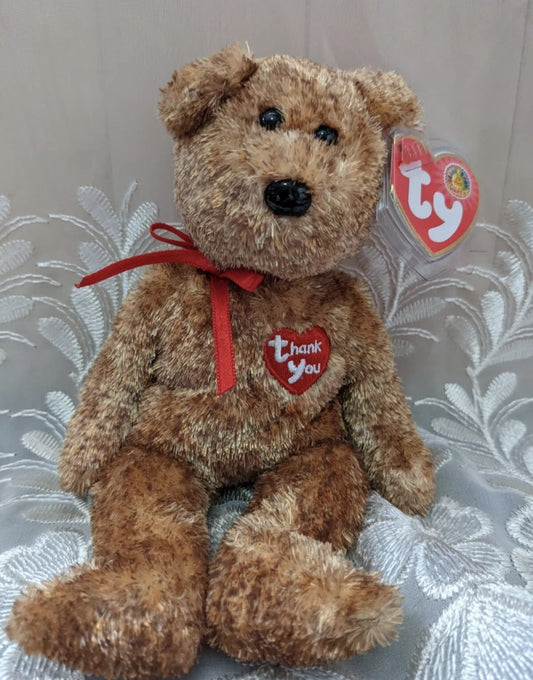 Ty Beanie Baby of the month - Thank You The Brown Bear (8.5in) April 2004 - Vintage Beanies Canada