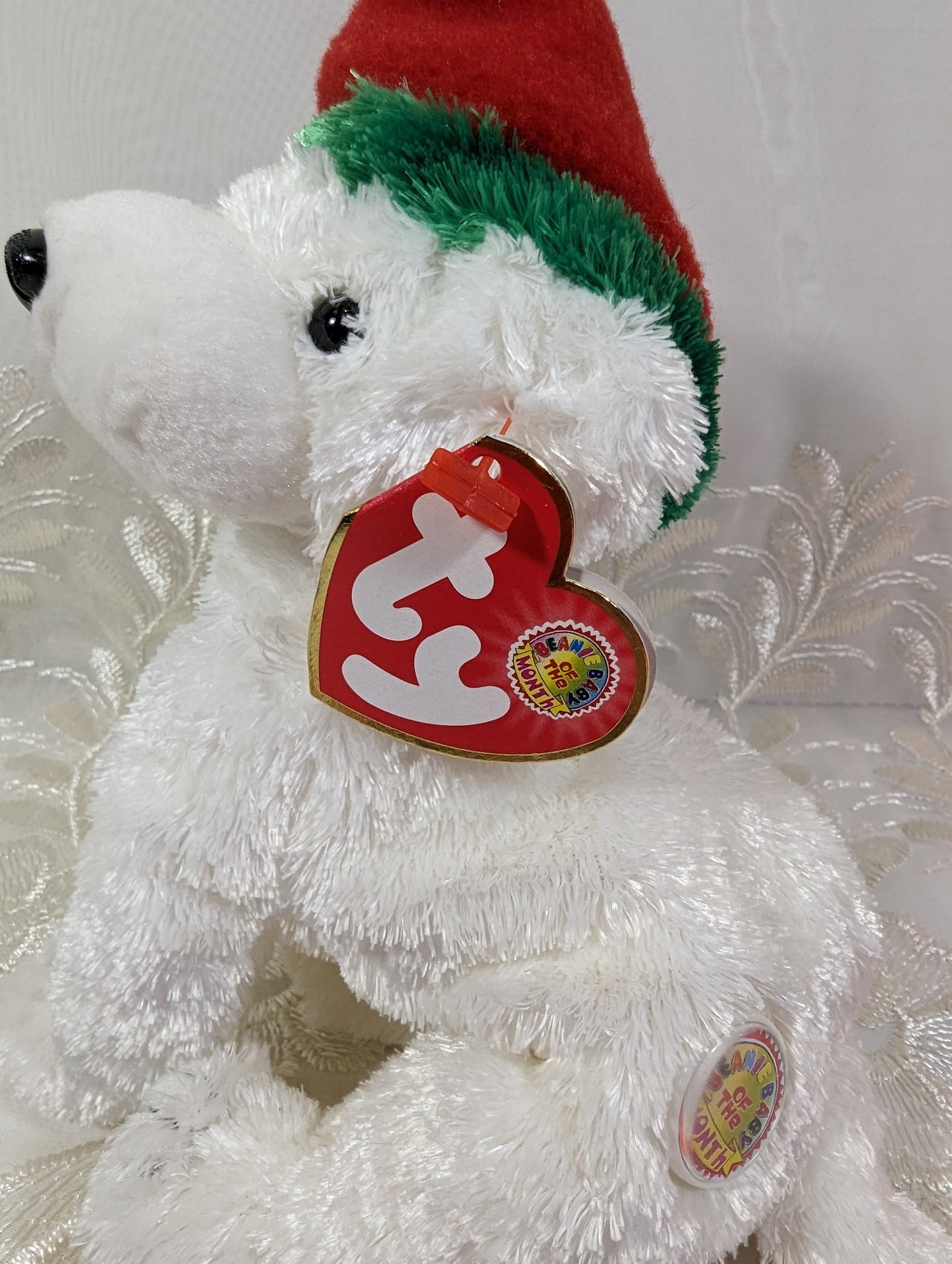 Ty Beanie Baby Of The Month - Tinsel the Christmas Dog - December 2003 (6in) - Vintage Beanies Canada