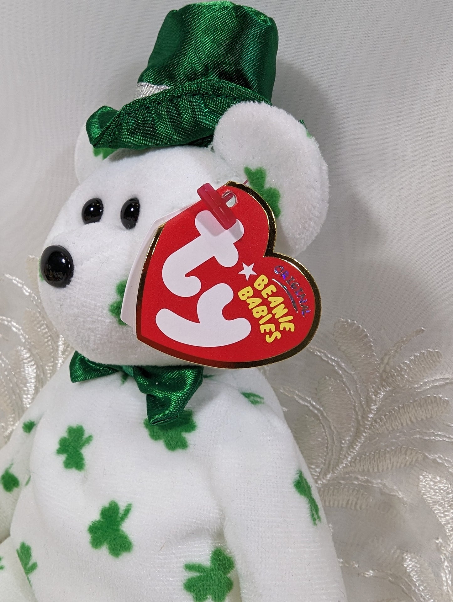 Ty Beanie Baby - O'Fortune The St Patrick's Day Bear (8.5in) - Vintage Beanies Canada