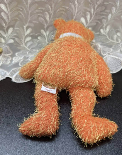 Ty Beanie Baby - Pappa The Orange Fuzzy Bear With Tie - Father's Day Gift Ideas (8.5in) - Vintage Beanies Canada