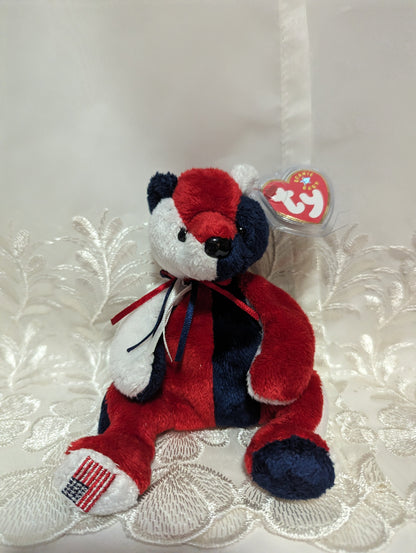 Ty Beanie Baby - Patriot The Bear (7in) - Vintage Beanies Canada