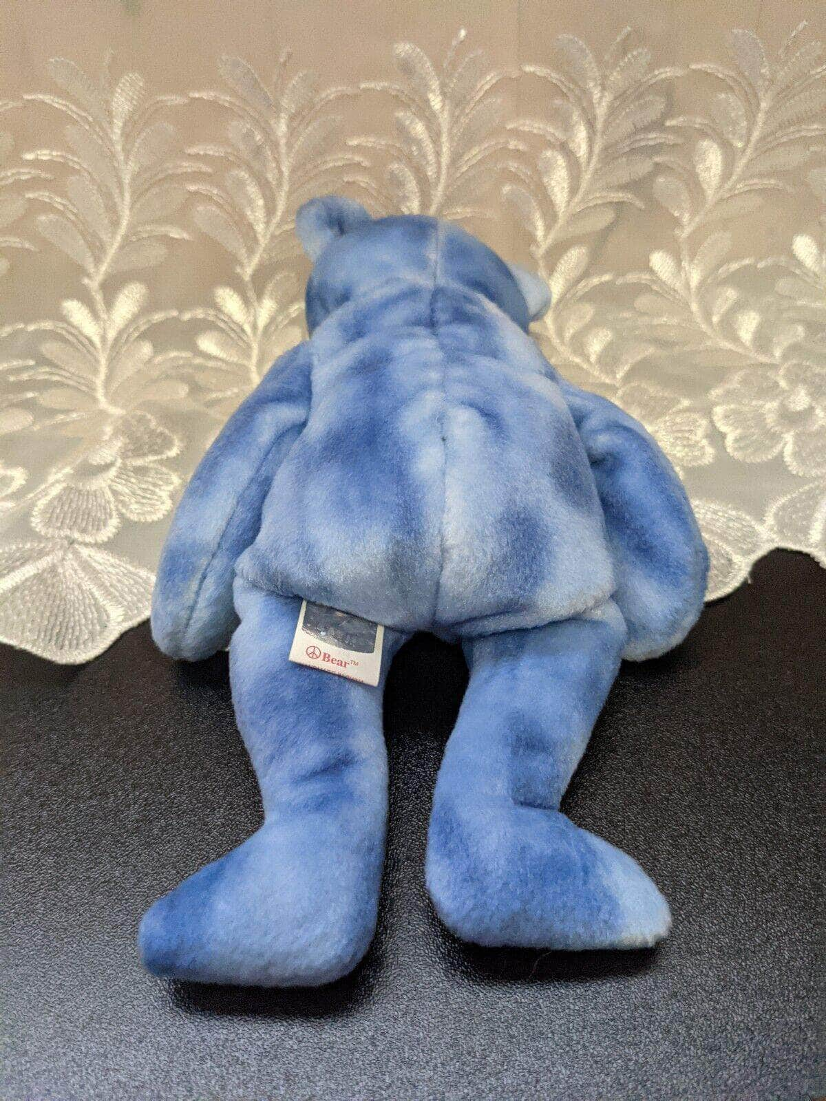 Ty Beanie Baby - Peace The Blue Bear (8.5in) - Vintage Beanies Canada