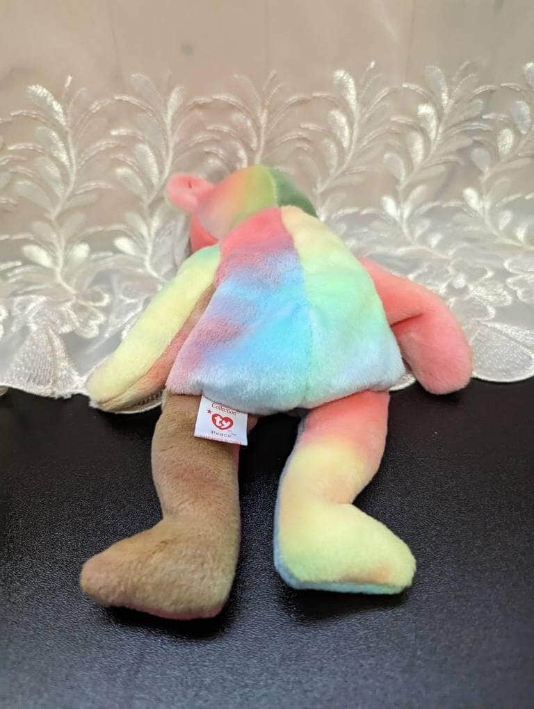 Ty Beanie Baby - Peace The Multi-colored Bear (8.5in) - Vintage Beanies Canada