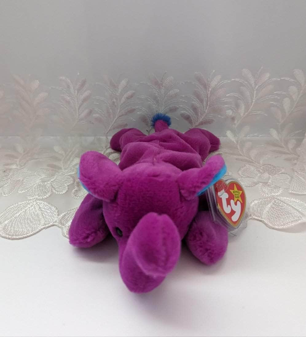 Ty Beanie Baby - Peanut II The Purple Elephant - 30th anniversary (8in) - Vintage Beanies Canada