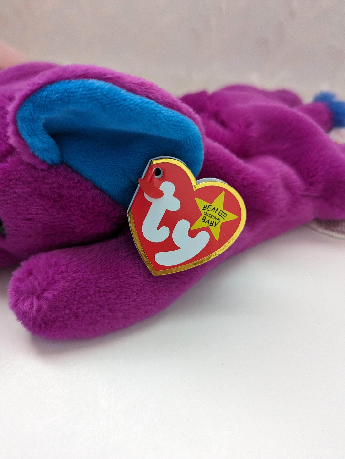 Ty Beanie Baby - Peanut II The Purple Elephant - 30th anniversary (8in) - Vintage Beanies Canada