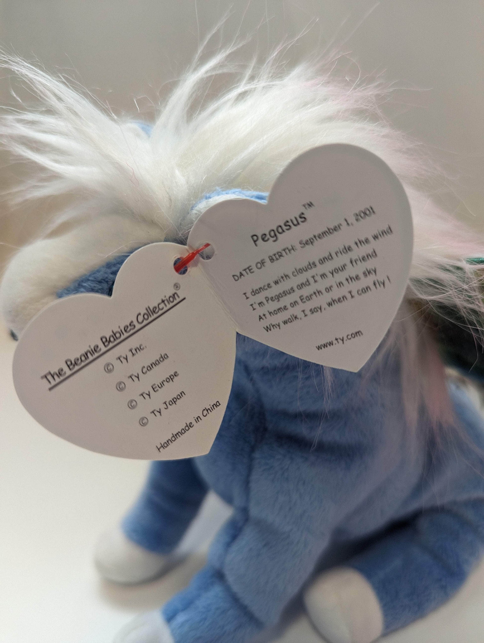 Ty Beanie Baby - Pegasus The Blue Pegasus (6in) - Vintage Beanies Canada