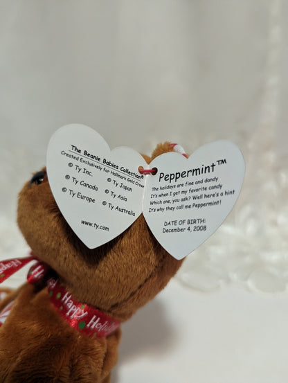 Ty Beanie Baby - Peppermint The Bear (8.5in) Hallmark Exclusive - Vintage Beanies Canada