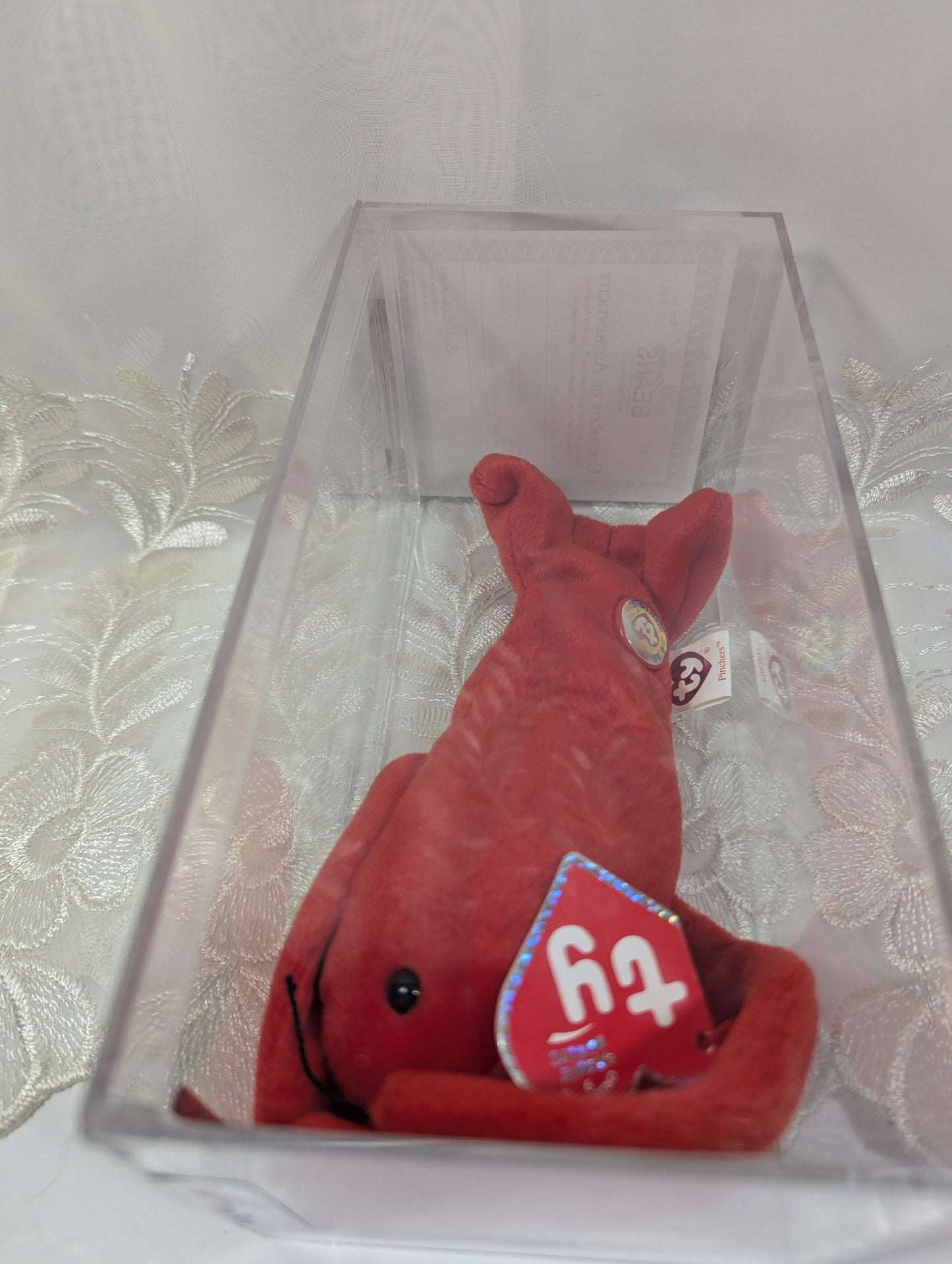 Ty Beanie Baby - Pinchers The Lobster - BBOC Exclusive *Rare* Authenticated, Museum Quality - Vintage Beanies Canada