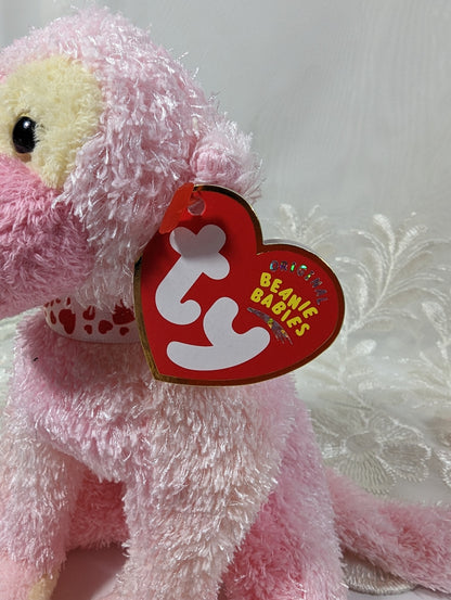 Ty Beanie Baby - Poet The Pink Valentine's Day Monkey (6in) - Vintage Beanies Canada